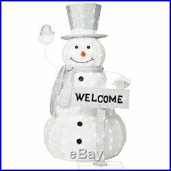 Pre-Lit 52 LED Light Frosty The Snowman Outdoor Yard Lawn Christmas Decoration