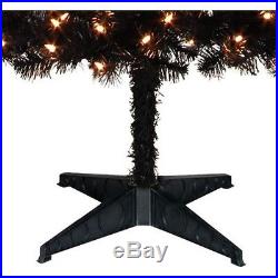 Pre-Lit 6.5' Madison Pine Artificial Christmas BLACK Tree with Clear lights