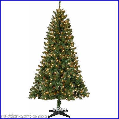 Pre-Lit 6.5' Madison Pine Artificial Christmas Tree, Green, Clear Lights