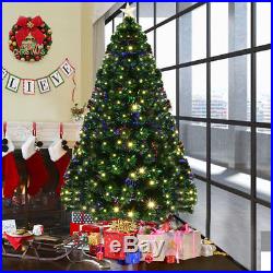 Pre-Lit 7Ft Fiber Optic Artificial Christmas Tree with LED Lights & Topstar Indoor