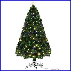 Pre-Lit 7Ft Fiber Optic Artificial Christmas Tree with LED Lights & Topstar Indoor