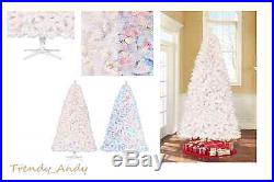 Pre-Lit 7.5′ Berkshire Pine White Artificial Christmas Tree Color Changing Home