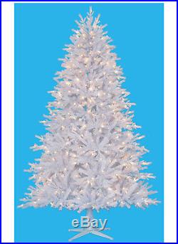 Pre-Lit 7 Foot Tribeca Spruce WHITE Artificial Christmas Tree LED Lights