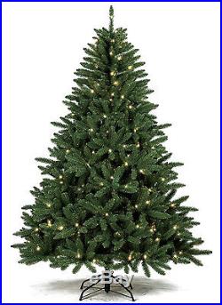 Pre-Lit 8 Foot Cypress Spruce Artificial Christmas Tree LED Clear Lights