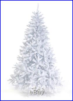 Pre-Lit 8 Foot Queen Spruce WHITE Artificial Christmas Tree LED Lights