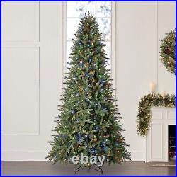 Pre-Lit 8-Function Color Changing LED Artificial 9′ Spruce Christmas Tree Green