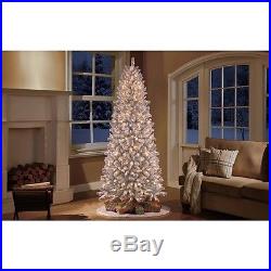 Pre Lit 9' Artificial Christmas Tree With Clear Lights Holiday Indoor Decoration