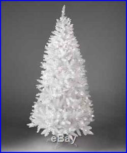 Pre Lit Artificial Christmas Tree 7.5' Holiday Decoration Living Room White LED
