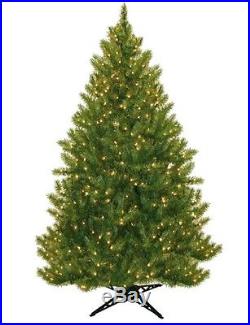 Pre-Lit Artificial Christmas Tree Clear Lights Stand 6.5 Ft Holiday Home Decor