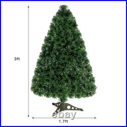 Pre-Lit Artificial Christmas Tree Fiber Optic Tree Green