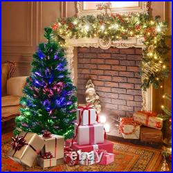 Pre-Lit Artificial Christmas Tree Fiber Optic Tree Green
