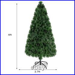 Pre-Lit Artificial Christmas Tree Fiber Optic Tree Green