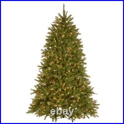 Pre-Lit Artificial Full Christmas Tree Green Dunhill Fir Dual Color LED Light