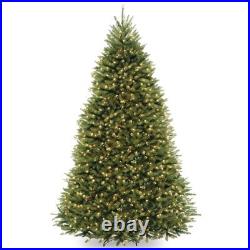 Pre-Lit Artificial Full Christmas Tree, Green, Dunhill Fir, White Lights, Inc