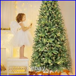 Pre Lit Artificial Pencil Christmas Pine Tree 4-9ft with Lights for Decoration