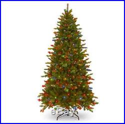 Pre Lit Christmas Tree Multi Color Lights Stand Decoration Ornament Holiday 7FT