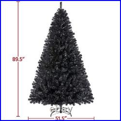 Pre-Lit Christmas Tree with Foldable Stand Spruce Artificial Xmas Tree with Lights