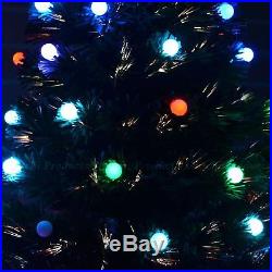 Pre Lit Christmas tree Fiber Optic Xmas LED Prelit Light Up Decorations 180CM