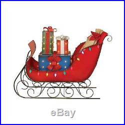 Pre-Lit LED Christmas Holiday Lighted Vintage 54 VINTAGE SLEIGH with Presents