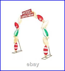 Pre-Lit LED Huge 90 L x 96 H MERRY CHRISTMAS Stacked Holiday Lights Yard Arch