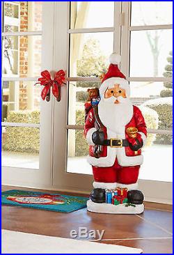 Pre Lit LED Santa 47” Holiday 12 Color Changing Lights Indoor Christmas Decor