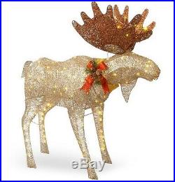 Pre-Lit Moose Indoor Outdoor Christmas Holiday Decor 120 Mini LED Lights 48