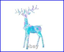 Pre-Lit Prismatic Deer Family Set of 3 874 Cool White LED Twinkle Lights Outdoor