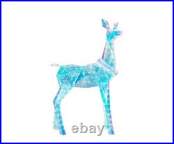 Pre-Lit Prismatic Deer Family Set of 3 874 Cool White LED Twinkle Lights Outdoor