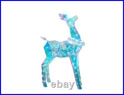 Pre-Lit Prismatic Deer Family Set of 3 874 Cool White LED Twinkle Lights Outdoor