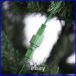 Pre-Lit Realistic Green Spruce Artificial Holiday Christmas Tree and Stand