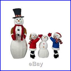 Pre-Lit Snowman Family Christmas Yard Lawn Decor Indoor Outdoor XMAS Holiday NEW