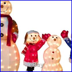 Pre-Lit Snowman Family Christmas Yard Lawn Decor Indoor Outdoor XMAS Holiday NEW