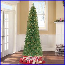 Pre-lit Christmas Tree 7ft Ultra Slim Thin Narrow Fake Skinny Prelit Clearance