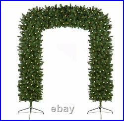 Pre-lit Christmas tree arch with warm white LEDs