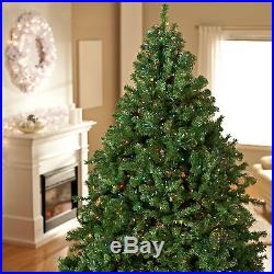 Pre-lit Pine Christmas Tree Green Artificial 7.5' Color Lights Holiday NEW