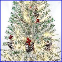 Pre-lit Xmas Tree Artificial Christmas 4-Piece Set, Garland, Wreath and Set