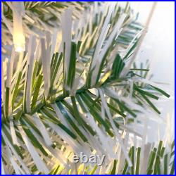 Pre-lit Xmas Tree Artificial Christmas 4-Piece Set, Garland, Wreath and Set