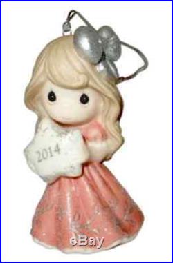 Precious Moments 2014 Girl Hanging Christmas Tree Ornament Collectible