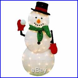 Prelit Snowman 32 In Christmas Decorations Clearance Prime Yard Statue Outdoor