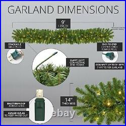 Prelit/Unlit Sequoia Fir Commercial Grade LED Christmas Garland Decoration 9