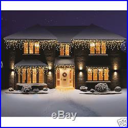 Premier 960 LED Supabrights Warm White Snowing Icicles Outdoor Christmas Lights