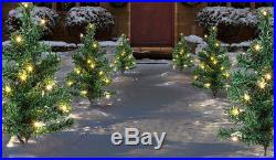 Premier Christmas Indoor Outdoor LED Tree Path Lights 6 Piece Warm White