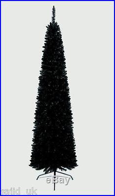 Premier Pine Pencil Slim Christmas Tree Black 200cm/2m FREE P&P