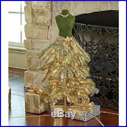 Premium 3' Dress Form Holiday Christmas Tree Mini Mannequin CHA/GREEN