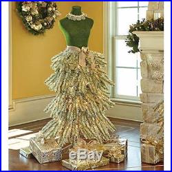 Premium 5′ Dress Form Holiday Christmas Tree Mannequin CHAMPAGNE/GREEN