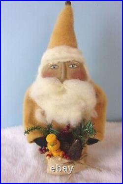 Primitive folk art doll, Christmas Santa, handmade, Bellsnickle, Dumplinragamuffin