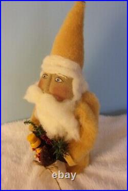 Primitive folk art doll, Christmas Santa, handmade, Bellsnickle, Dumplinragamuffin