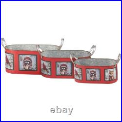 Primitives By Kathy Winter Animal Bin Decorative Bucket Set Deer Squirrel Primitives By Kathy Winter Animal Bin Decorative Bucket Set Deer Squirrel