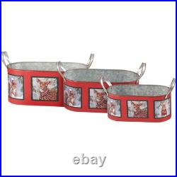 Primitives By Kathy Winter Animal Bin Decorative Bucket Set Deer Squirrel Primitives By Kathy Winter Animal Bin Decorative Bucket Set Deer Squirrel