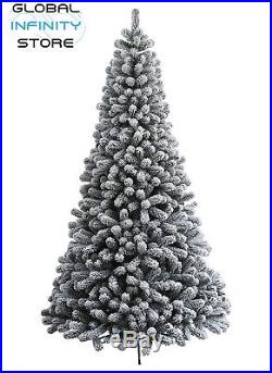 Prince Flock Artificial Christmas Tree, Heavily Flocked Snowy tips Free Shipping